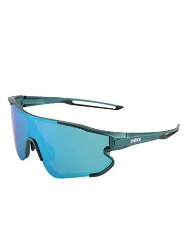 Produktbild: INBIKE Sonnenbrille Sportbrille Polarisierte UV-Schutz Sport Fahrradbrille für Golf Laufen Angeln Radfahren und Verschiedenen Witterungsbedingungen Blau