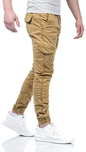Produktbild: Indicode Herren Outdoor Cargohose Cargo Hose Stoff lang viele Taschen B698 (B698-Levi-Beige-Gr.L)