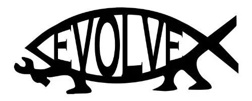 Produktbild: INDIGOS UG Auto Aufkleber Evolve Fish Darwin Bumper Sticker 127mmX63mm 127mmX63mm