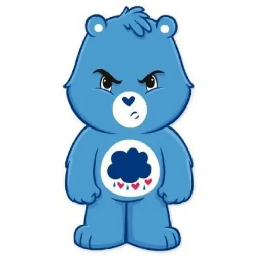 Produktbild: INDIGOS UG Aufkleber Autoaufkleber JDM Die Hart - Grumpy Care Bear Bumper Sticker American Greetings 76mmx152mm 76mmx152mm