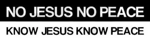 Produktbild: INDIGOS UG Aufkleber Autoaufkleber JDM Die Hart - No Jesus No Peace Know Jesus Know Peace Bumper Sticker 228mmx76mm 228mmx76mm
