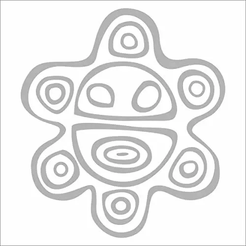 Produktbild: INDIGOS UG Aufkleber - Autoaufkleber - JDM - Die Cut - Sol Taino Decal Window Laptop Vinyl - Folie Sticker - Silber - 88mmx101mm