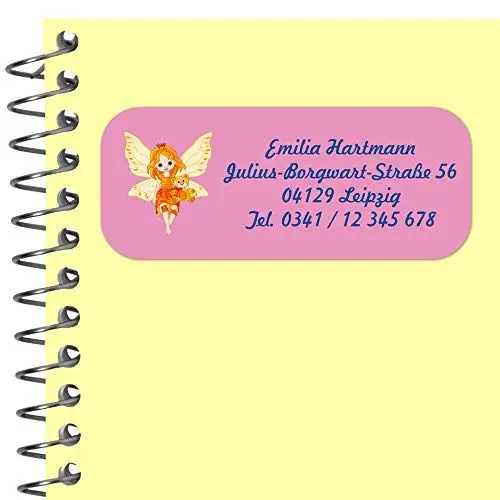 Produktbild: INDIGOS UG Adressaufkleber personalisiert - 56x23 mm - 059 - Königin - 99 Sticker selbstklebend - Namensaufkleber Kinder Schule - Etiketten, Briefe, Gegenstände, Ordner, Umschläge