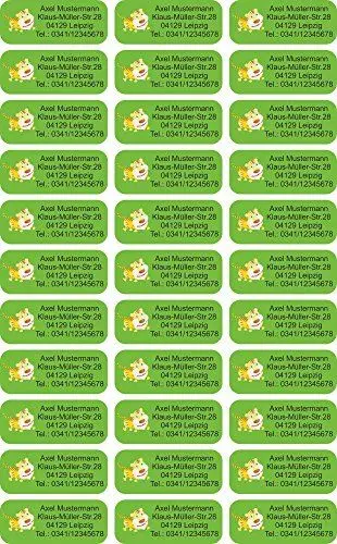 Produktbild: INDIGOS UG Adressaufkleber personalisiert - 56x23 mm - 075 - Tiger - 99 Sticker selbstklebend - Namensaufkleber Kinder Schule - Etiketten, Briefe, Gegenstände, Ordner, Umschläge