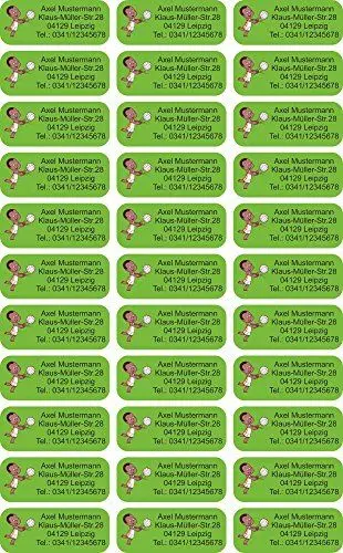 Produktbild: INDIGOS UG Adressaufkleber personalisiert - 56x23 mm - 111 - Volleyball - 99 Sticker selbstklebend - Namensaufkleber Kinder Schule - Etiketten, Briefe, Gegenstände, Ordner, Umschläge