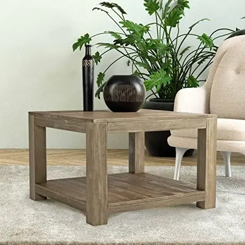 Produktbild: indoba Couchtisch, Akazie, Washed Grey, 60_X_60_cm