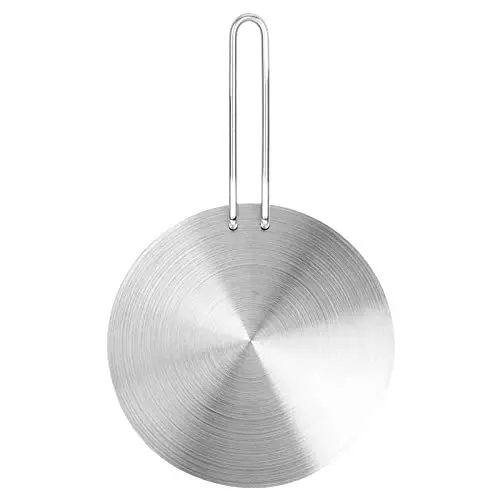 Produktbild: Ejoyous Induktion Adapterplatte 20/22/24CM Induktionsherd Adapterplatte Hitzeverteiler-Platte aus Edelstahl für Induktionsherde, Elektroherde, für Kaffee, Milch, Mit abnehmbarem Griff(22cm)