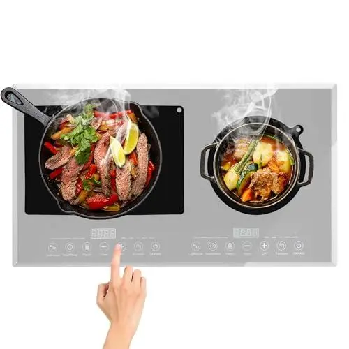Produktbild: Induktionskochfeld Schutzmatte Induktionsmatte, 25 * 35cm und 22 * 22cm Kochfeldabdeckung Induktion Herdschutz Herdabdeckplatten Hitzebeständig Silikonmatte für Ceranfeld Abdeckung,2 pcs