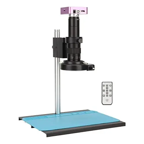 Produktbild: Digitale Mikroskopkamera, 51 MP Mikroskopkamera-Set, 180 X C-Objektiv, 1080P-Video, Industrielles Digitales Mikroskop-Kamera-Set, USB-Anschluss mit Dias (EU-Stecker 100 bis 240 V)