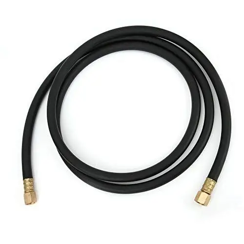Produktbild: Inertgasschlauch-Gummi-Messing-Gasschlauchmutter 1/4 Zoll Hochflexibler Druckluftschlauch-Schweißanschluss für Stickstoff, CO2, Luft, Druckluft, Argon (2m/6,6ft)