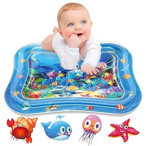 Produktbild: Infinno Wassermatte Baby Wasserspielmatte Spielzeug, Spielmatte Baby für 3 6 9 Monate Blauer Ozean