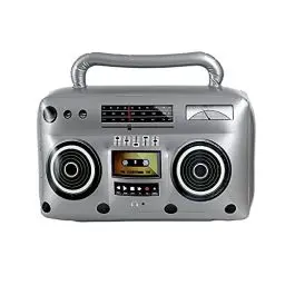 Produktbild: W WIDMANN MILANO Party Fashion 04818 - Aufblasbares Radio, Größe circa 50 x 30 cm, Accessoire für Trainingsanzüge, Dekoration, Ghettoblaster, Karneval, Mottoparty