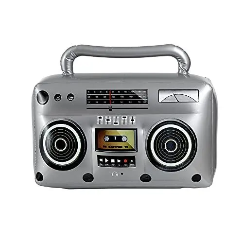 Produktbild: W WIDMANN MILANO Party Fashion 04818 - Aufblasbares Radio, Größe circa 50 x 30 cm, Accessoire für Trainingsanzüge, Dekoration, Ghettoblaster, Karneval, Mottoparty
