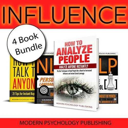 Produktbild: Influence: 4 Book Bundle: How to Analyze People, How to Talk to Anyone, Persuasive Language Hacks, NLP 1