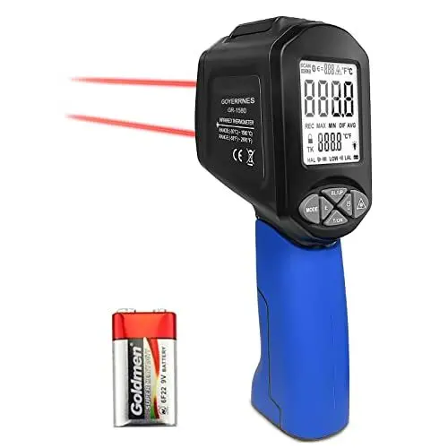 Produktbild: Infrarot-Thermometer Pistole(Nicht für Menschen) Berührungslose Digitales Thermometer mit APP Connect Funktion<strong>NICHT für Mensch:</strong>  (GR-1580(Blau))