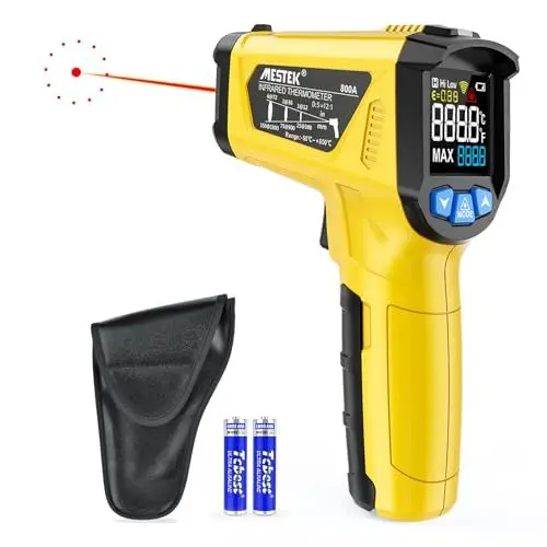Produktbild: Infrarot Thermometer MESTEK -50°C~800°C(-58°F~1472°F) Thermometer Laser IR Temperaturmessgerät Berührungslos, Digital LCD Alarm Einstellbarer Emissionsgrad, für Kochen/Industrie (Nicht für Menschen)