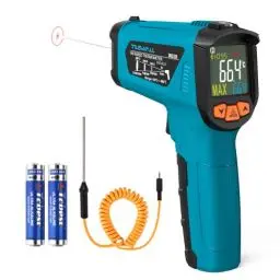 Produktbild: Infrarot Thermometer(nicht für Menschen) -50°C bis 800°C Tilswall IR Digital Laser Temperaturmessgerät mit Kochen LCD Display für Kochen/Barbecue/Pizza Oven/Gefrierschrank/Industrie