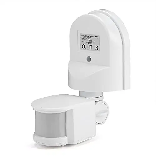 Produktbild: VBESTLIFE Infrarot-Bewegungsmelder, AC 110V-240V Außen Einstellbarer Infrarot-Körperbewegungs-PIR-Sensor, Glühbirnenschalter, für Flur, Flur, Garage, Terrasse, Toilette(Weiß)