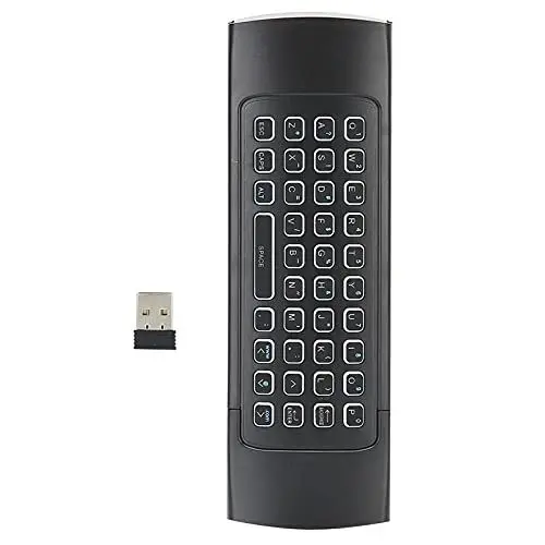 Produktbild: Infrarot-Fernbedienung mit doppelseitiger Tastatur, kabelloser Tastatur mit 81 Tasten, 6-Achsen-Multifunktions-Hintergrundbeleuchtung 2.4G-Steuerung