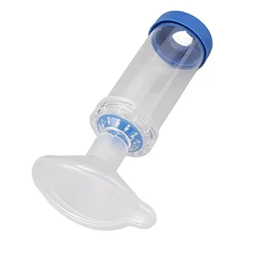 Produktbild: Inhalator Spacer für Erwachsene, Aerokammer-Abstandshalter mit Silikon-Gesichtsmaske für Erwachsene, Handabstandshalter für Inhalator, Tragbare Inhalatorkammer