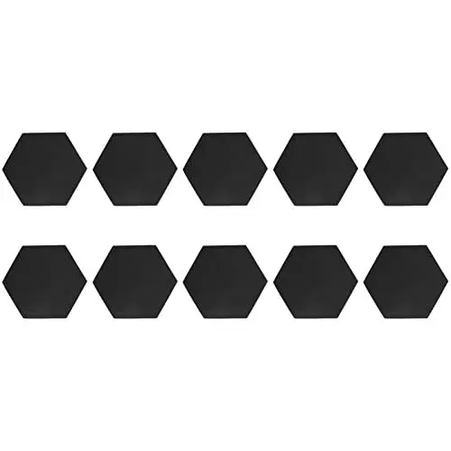 Produktbild: INIFLM 10 Stück Pyramiden-Akustikschaumstoff, Sechseckiger Akustikschaumstoff, Flammhemmend, Hochdichte Dekorative Schalldichte Wandpaneele, Studioschaumstoff für Wand und Decke.