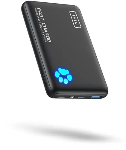 Produktbild: INIU Power Bank, 22,5W 10000mAh Powerbank Leichteste und Klein Aber Stark (USB C In & Out), PD3.0 Externe Handyakkus with Flashlight, Kompatibel mit iPhone 16 15 14 Pro Max Mini Samsung S24 S23, iPad