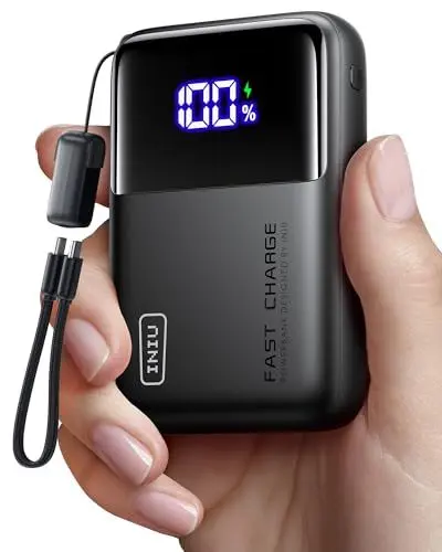 Produktbild: INIU Power Bank, 65W 20000mAh Powerbank USB-C Input&Output, Klein Externe Handyakkus Laptop für Reise, Wandern, Büro, Kompatibel mit MacBook, iPad, iPhone 16 15 14, Redmi, Xiaomi, Fire TV Stick