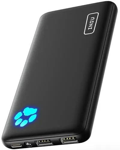 Produktbild: INIU Power Bank, Ultra Slim 10000mAh Powerbank Klein Aber Stark, USB C Input & Output, Externe Handyakkus Triple 3A with Flashlight, Kompatibel mit iPhone 16 15 14 13 12 11 X Pro Max Samsung Huawei