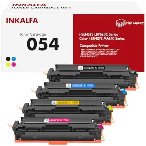 Produktbild: 054H Toner Ersatz für Canon 054 054H CRG-054 CRG-054H i-SENSYS MF645Cx MF643Cdw MF641Cdw MF641Cw MF642Cdw MF643Cdw LBP623Cdw LBP621Cw Toner (Schwarz Cyan Gelb Magenta, 4er-Pack)