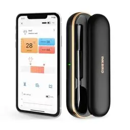 Produktbild: Inkbird Fleischthermometer Kabelloses, Grillthermometer Bluetooth mit 91m/300Fuß App-Steuerung IP67 Wasserdicht Bratenthermometer Meat Thermometer für Backofen Grill BBQ Smoker Küche Rotisserie