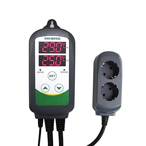 Produktbild: Inkbird ITC-308 Digitaler Temperaturregler mit fühler, Heizen Kühlen Temperaturschalter, 230V Thermostate