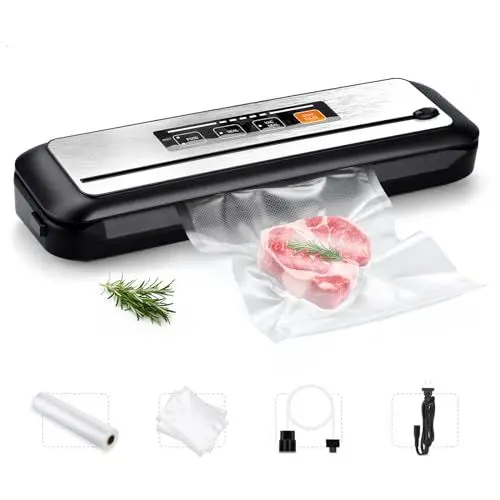 Produktbild: Inkbird Vakuumierer, Vakuumiergerät für trockene und feuchte Lebensmittel, Lebensmittel bleiben länger frisch, Folienschweißgerät mit eingebautem Cutter，Automatisches Staubsaugen und Versiegeln