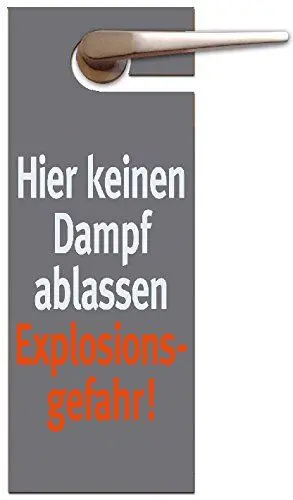 Produktbild: Inkognito Türklinkenhänger 26 x 10 cm • 45673 ''Dampf ablassen Künstler Sobunthier