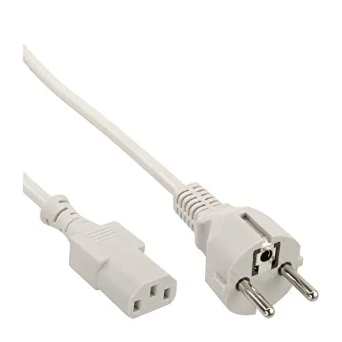 Produktbild: InLine 16647C Netzkabel, Schutzkontakt gerade auf Kaltgerätestecker C13, 3m, grau