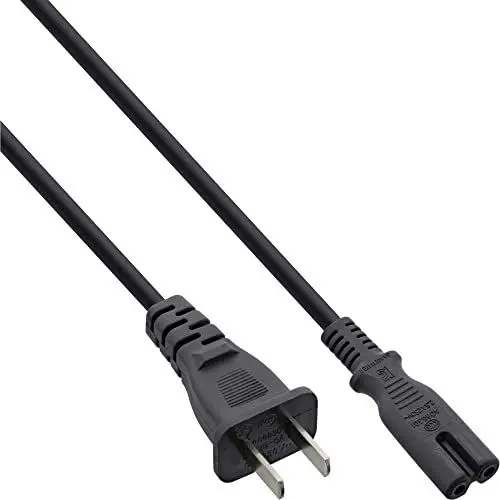 Produktbild: InLine 16654T Netzkabel, Netzstecker China auf Euro 8 C7 Stecker, schwarz, 1,8m