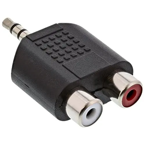 Produktbild: InLine 99302 Audio Adapter, 3,5mm Klinke Stecker an 2x Cinch Buchse, Stereo