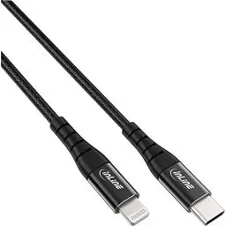 Produktbild: InLine® USB-C Lightning Kabel, für iPad, iPhone, iPod, schwarz/Alu, 1m MFi-zertifiziert