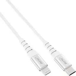 Produktbild: InLine® USB-C Lightning Kabel, für iPad, iPhone, iPod, silber/Alu, 2m MFi-zertifiziert