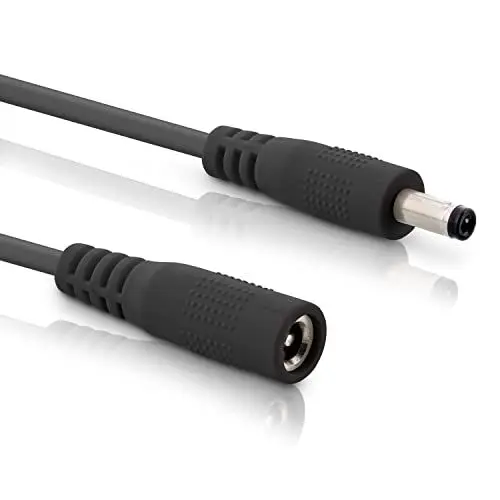 Produktbild: InLine - DC Verlängerungskabel, Universal Netzteil Verlängerungskabel für Amazon Echo Dot, LED Streifen, Überwachungskameras, DC Stecker/Buchse 4,0 x 1,7mm, schwarz, 0.5m