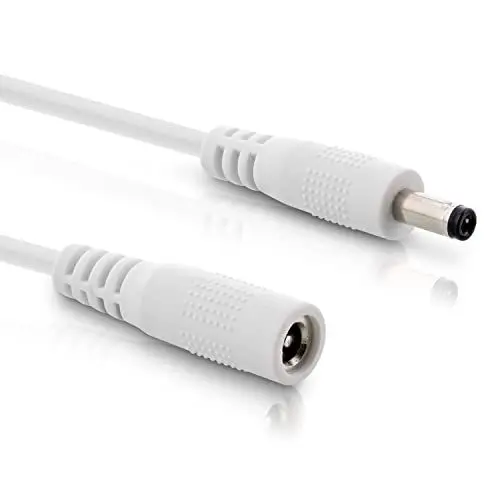 Produktbild: InLine - DC Verlängerungskabel, Universal Netzteil Verlängerungskabel für Amazon Echo Dot, LED Streifen, Überwachungskameras, DC Stecker/Buchse 4,0 x 1,7mm, weiß, 5m
