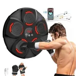 Produktbild: INMORVEN Music Boxing Machine Smart,LED Musik-Boxmaschine mit Boxhandschuhen,Unterstützt Bluetooth,9 Geschwindigkeitsmodi und Zählmodus Für Erwachsene und Kinder Exercise Haus, Indoor und Gym