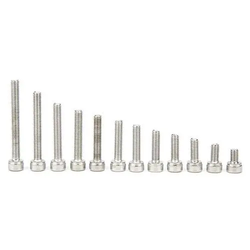 Produktbild: Innensechskantschrauben, Innensechskantschraubenkappe Innensechskantschrauben Metrisches Schraubensortiment 304 Edelstahl MultiLength Kombinationsset Nagelsortiment-Kit (180