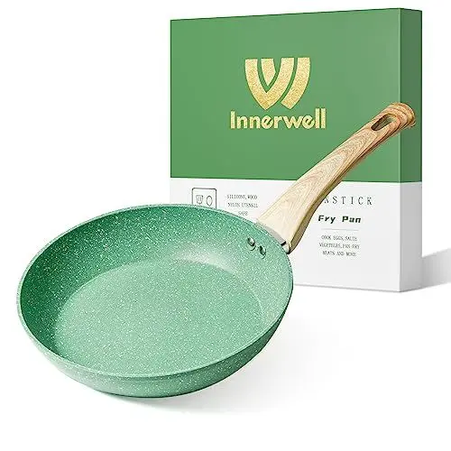 Produktbild: Innerwell Bratpfanne 24 cm Mintgrün – Induktion Pfanne, Antihaftbeschichtung in Profiqualität, PFOA-frei, für alle Herdarten geeignet