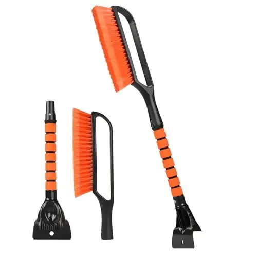 Produktbild: innhom Eiskratzer Auto mit Besen, 2 in 1 Schneebesen Auto, Scheibenkratzer Auto mit Eisbrecher Funktion, Schneekratzer Auto mit Ergonomischem Schaumstoffgriff für PKW, LKW und SUV(68cm)