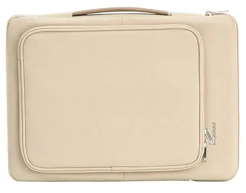 Produktbild: INNOSTYLE Laptophülle für 13 Zoll MacBook Air, HP, Dell, Lenovo, Asus Notebook, Schutzhülle Tragetasche mit Zubehö Tasche, Wasserdicht (Khaki, 13 Zoll)