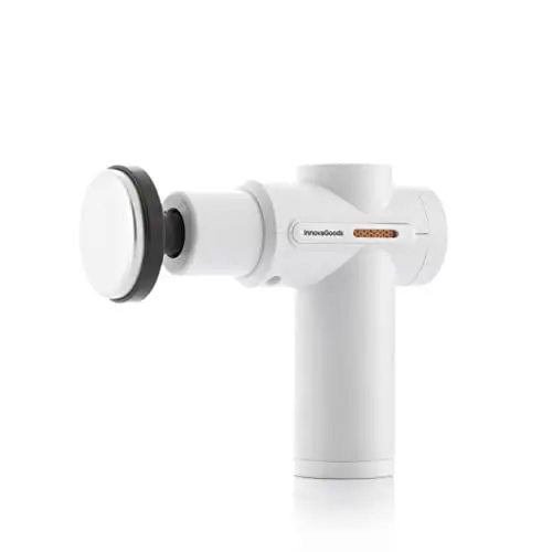 Produktbild: InnovaGoods Elektrisches Massagegerät mit Wärme/Kälte, 6 Geschwindigkeiten, LCD, 6 Köpfe, Wiederaufladbar, Weiß/Schwarz