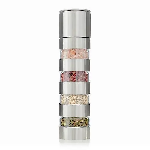 Produktbild: InnovaGoods® Gewürzmühle 4-in-1 Millmix, mahlt alle Arten von Gewürzen schnell und einfach, mit Mahlwerk, Gewürzen, 4-in-1, kompaktem und leichtem Design, ideal für die Küche.