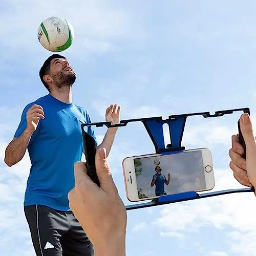 Produktbild: InnovaGoods® Smartphonehalterung mit manuellem Stabilisator Stafect, hält das Smartphone sicher und stabil, mit einem Design für manuelle Stabilisierung, ideal zum Anschauen von Videos und Spielen.