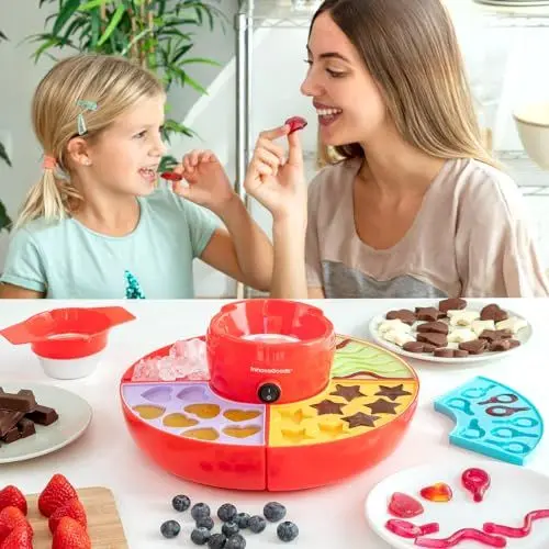 Produktbild: InnovaGoods V0103367 2 in 1 Schokoladenfondue-Maker, Kunststoff, Rot