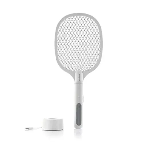Produktbild: InnovaGoods® Wiederaufladbarer Insektenvernichter mit UV-Licht 2 in 1 KL-RAK, vertreibt und tötet die Insekten sicher und effektiv, kompaktes und leichtes Design, ideal für Zuhause und Garten.